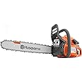 Husqvarna 445 Gas Chainsaw, 50-cc 2.8-HP, 2-Cycle X-Torq Engine, 18 Inch Chainsaw with Automatic Oiler, For Wood Cutting and Tree Trimming