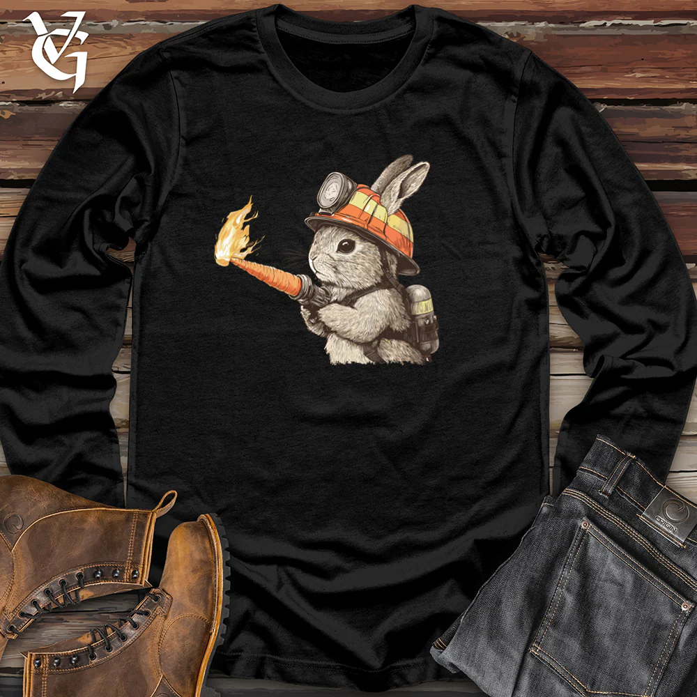Rabbit Carrot Flames Long Sleeve Shirt